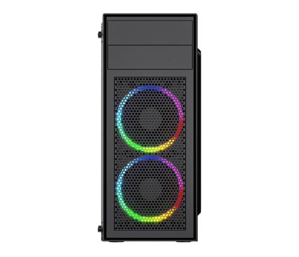 GEMBIRD Midi Tower Fornax M100RGB ATX wentylatory RGB Czarna CCC-FC-M100RGB - 1184606 - zdjęcie 4